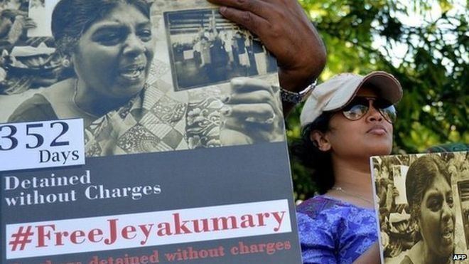 Jeyakumari Balendran Sri Lanka frees Tamil activist Jeyakumari Balendran on bail BBC News