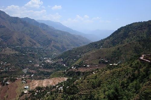 Jhelum Valley (Kashmir) View towards India of Jhelum valley from Chikkar village road AJK