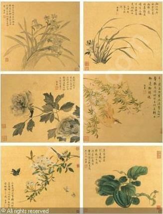 Jiang Tingxi FLOWERS BIRDS AND INSECTS sold by Sotheby39s Hong Kong