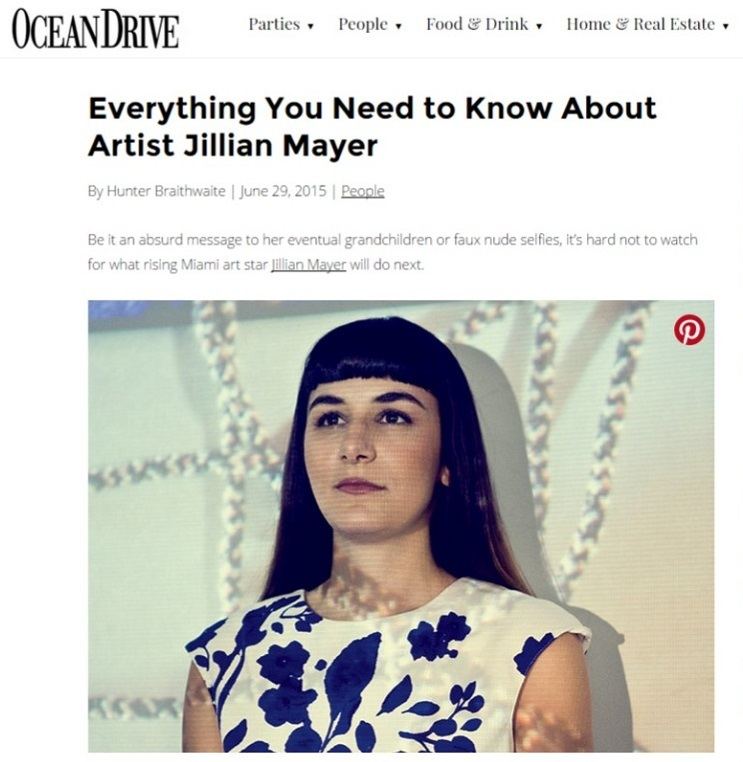 Jillian Mayer Emerging artist Jillian Mayer created cover art for special edition