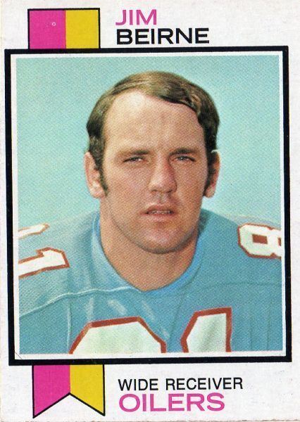 Jim Beirne HOUSTON OILERS Jim Beirne 439 TOPPS 1973 NFL American Football