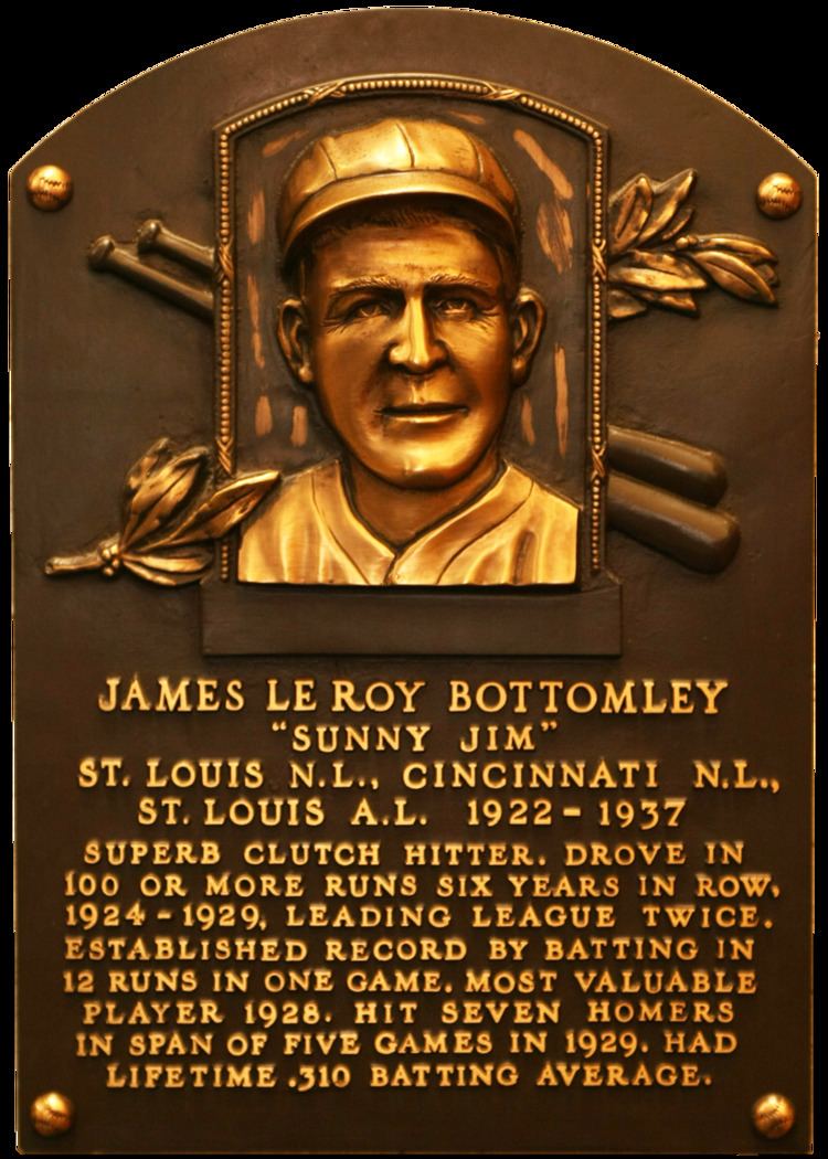 Jim Bottomley Bottomley Jim Baseball Hall of Fame