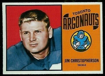 Jim Christopherson wwwfootballcardgallerycom1964ToppsCFL73Jim