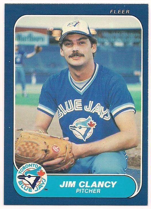 Jim Clancy (baseball) 1986 Fleer Baseball Card 56 Jim Clancy Pitcher Blue Jay39s