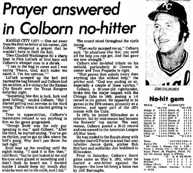 Jim Colborn Jim Colborn Baseball Stats by Baseball Almanac