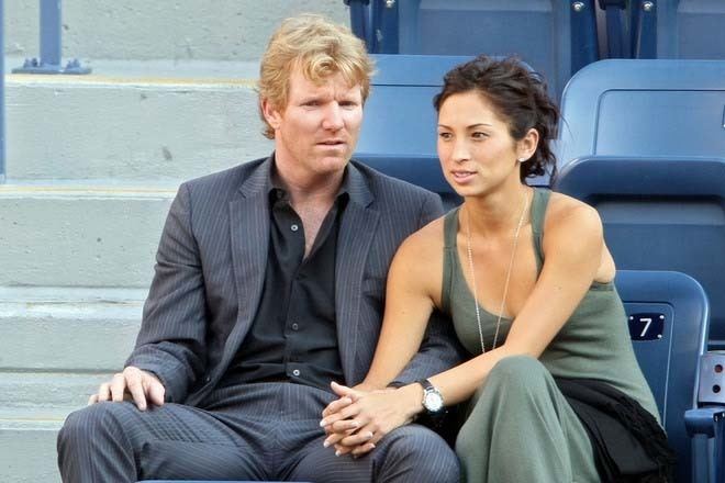 Jim Courier with his wife Susanna Lingman