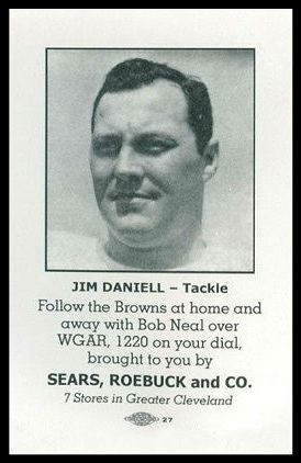 Jim Daniell wwwfootballcardgallerycom1946SearsBrowns2Ji