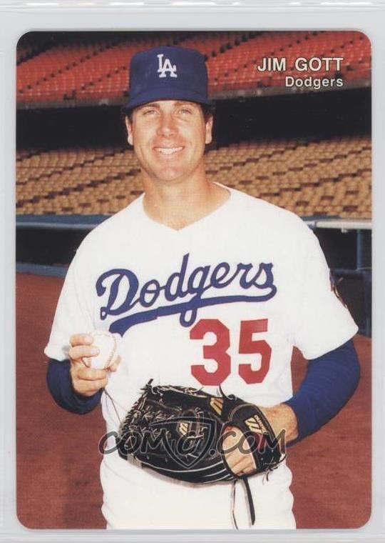 Jim Gott 1992 Mothers Cookies Los Angeles Dodgers Stadium Giveaway Base