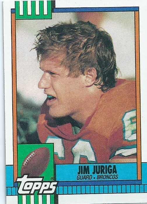 Jim Juriga DENVER BRONCOS Jim Juriga 40 TOPPS 1990 NFL American Football