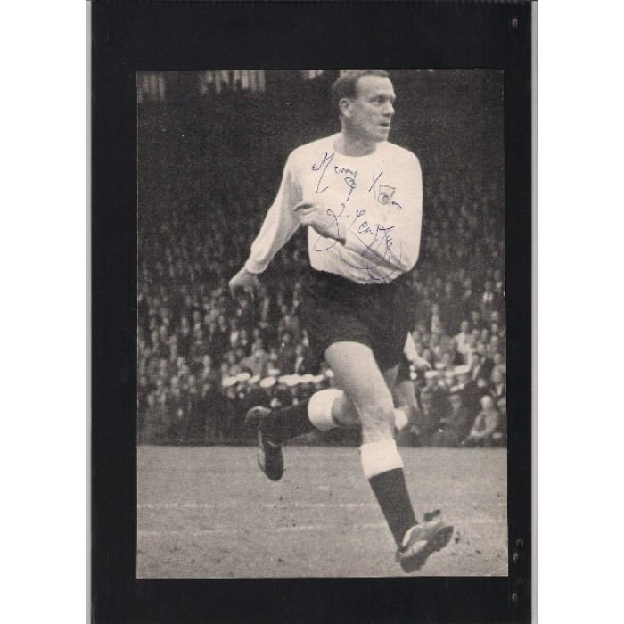 Jim Langley Autographed picture of Jim Langley the Fulham footballer