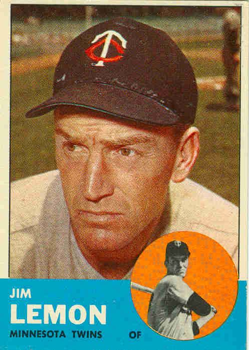 Jim Lemon 1963 Topps Baseball Jim Lemon 369
