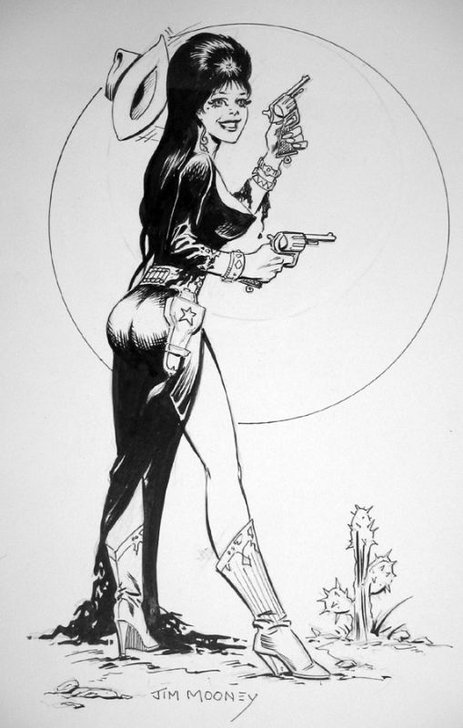 Jim Mooney rfcomicart39s Comic Art Elvira and Supergirl by Jim Mooney