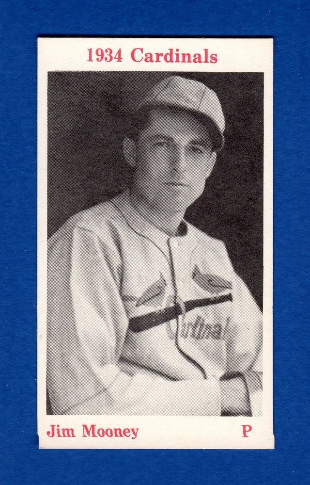 Jim Mooney (baseball) 1934 StLouis Cardinals Gas House Gang JIM MOONEY 1974 TCMA