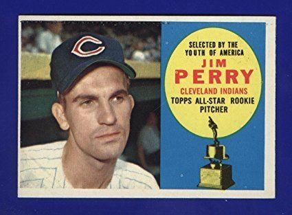 Jim Perry (baseball) Jim Perry 1960 Topps Baseball Card 324 Cleveland Indians