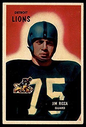 Jim Ricca Amazoncom Football NFL 1955 Bowman 109 Jim Ricca EX Excellent
