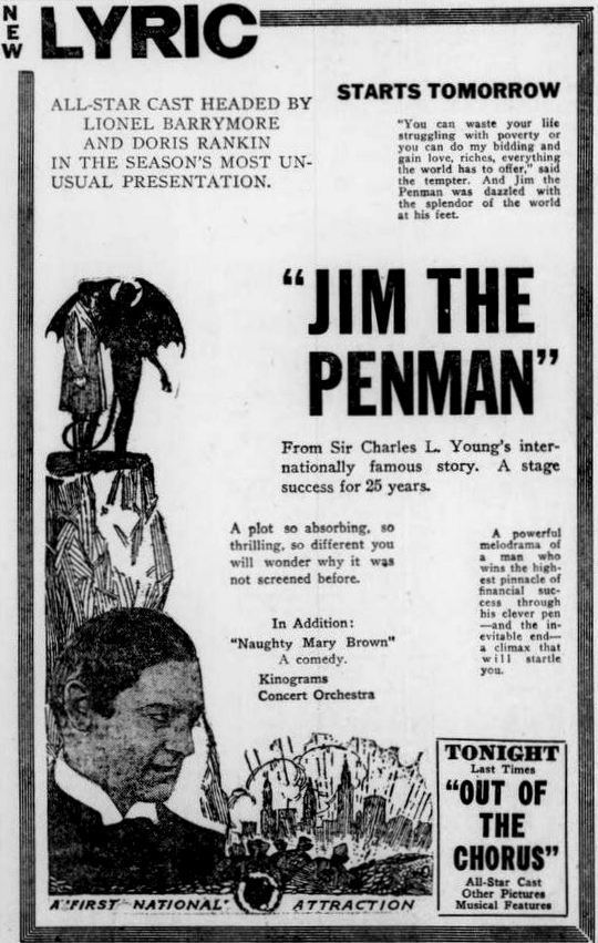 Jim the Penman (1915 film) Jim the Penman 1921 film Wikipedia