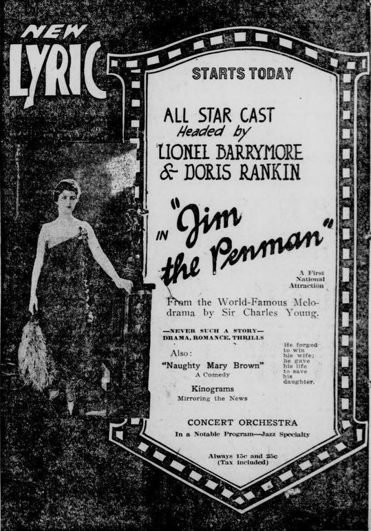 Jim the Penman (1921 film) FileJim the Penman 1921 Ad 2jpg Wikimedia Commons