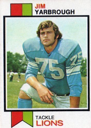 Jim Yarbrough DETROIT LIONS Jim Yarbrough 423 TOPPS 1973 NFL American Football