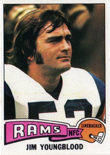 Jim Youngblood LOS ANGELES RAMS Jim Youngblood 176 Rookie Card TOPPS