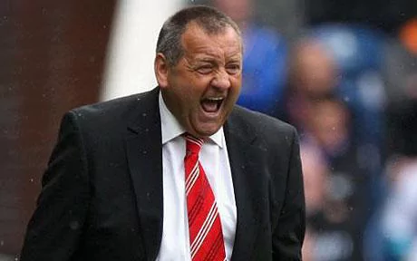 Jimmy Calderwood Jimmy Calderwood asks his Kilmarnock players to pump up