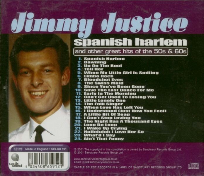 Jimmy Justice (musician) Jimmy Justice CD Spanish Harlem CD Bear Family Records
