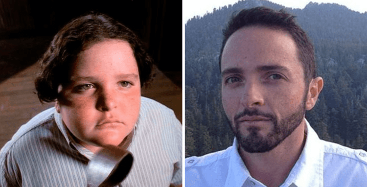On the left is Jimmy Karz during his childhood as Bruce Bogtrotter in the 1996 movie "Matilda" while on the right is him as a grown-up adult