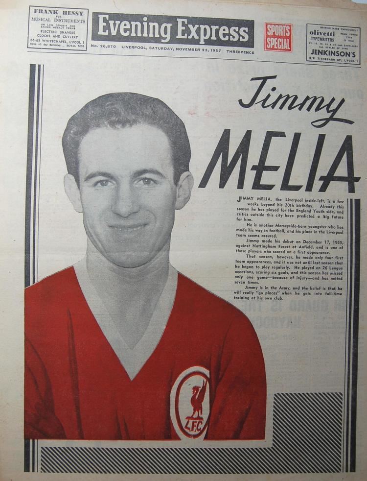 Jimmy Melia Liverpool career stats for Jimmy Melia LFChistory Stats galore