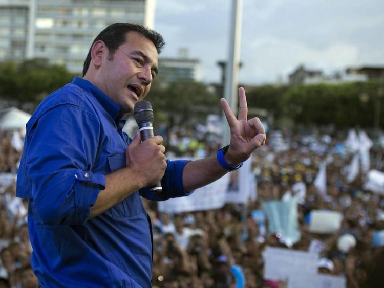 Jimmy Morales Guatemalan TV comedian Jimmy Morales voted in as country39s