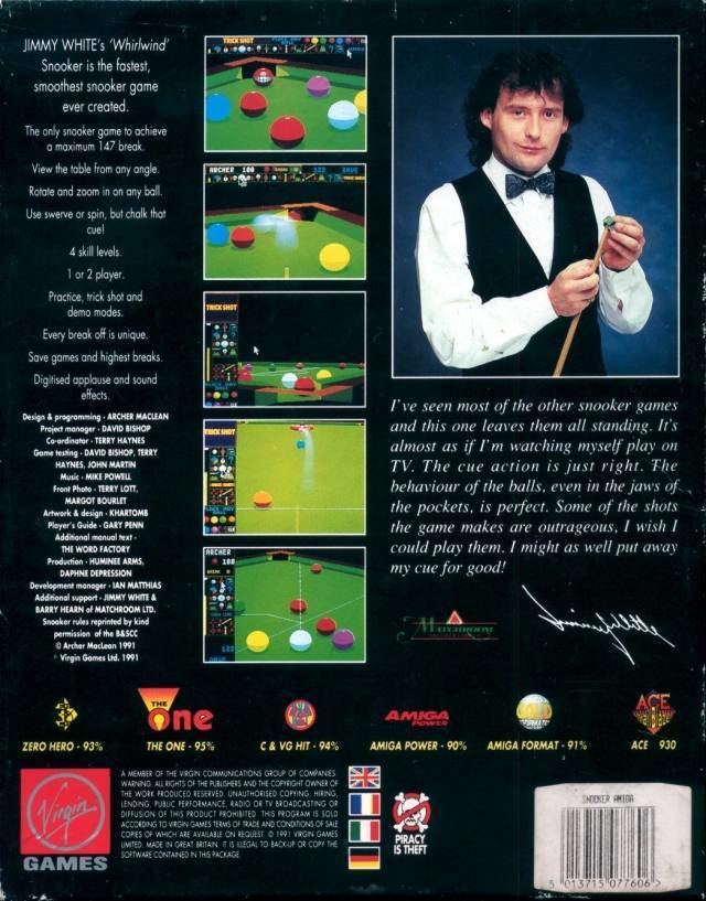Jimmy White's 'Whirlwind' Snooker Jimmy White39s 39Whirlwind39 Snooker ROM lt Amiga ROMs Emuparadise
