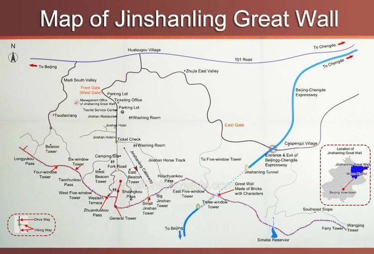 Jinshanling Jinshanling Great Wall Beijing Facts Map