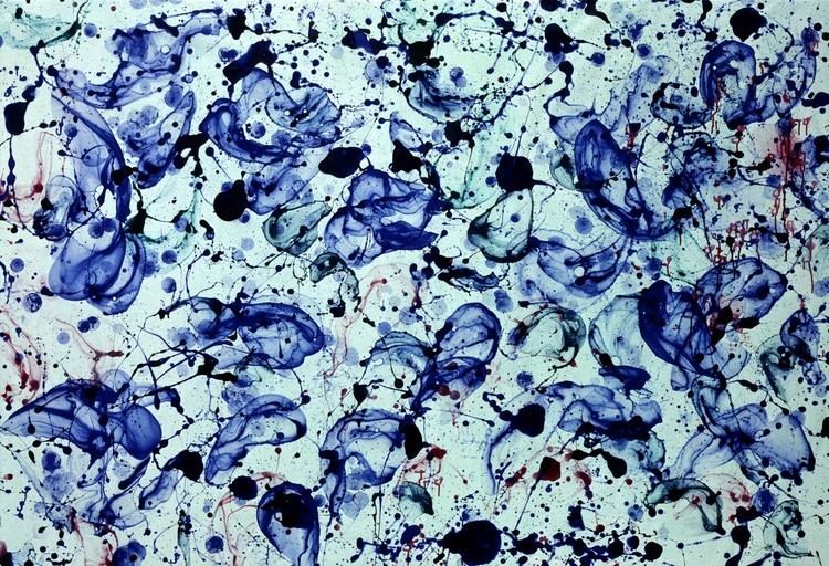Jiri Georg Dokoupil Blaue Blasen auf Trkis Artworks Collection Socit