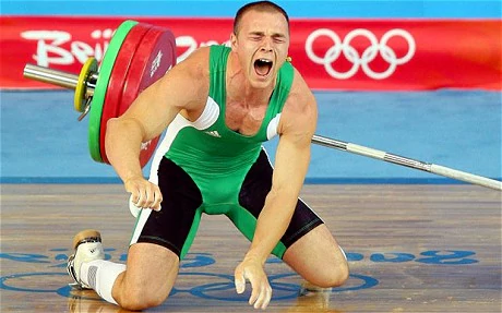 János Baranyai London 2012 Olympics Hungarian weightlifter Janos Baranyai ready