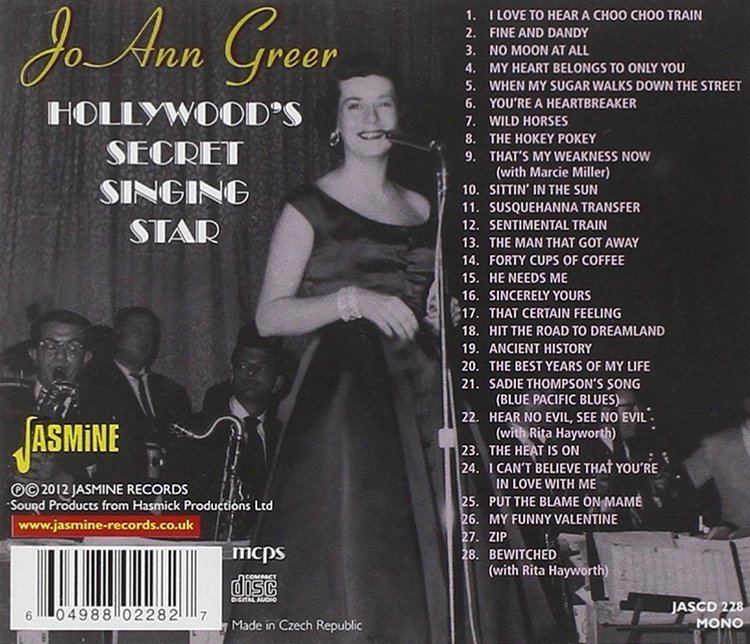 Jo Ann Greer Jo Ann Greer Hollywoods Secret Singing Star ORIGINAL RECORDINGS