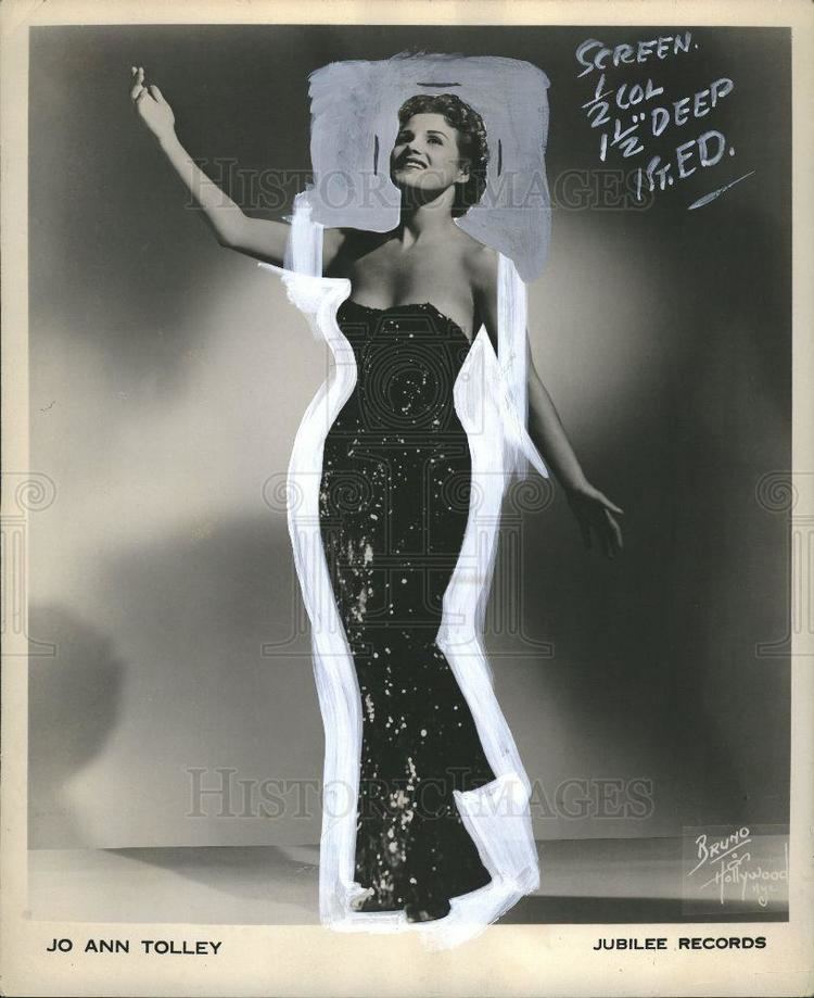 Jo Ann Tolley 1957 Press Photo Jo Ann Tolley American pop singer 50s Historic Images