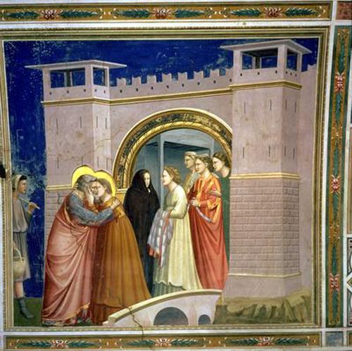 Joachim and Anne Meeting at the Golden Gate Bondone di Giotto The Meeting at the Golden Gate 1305 The