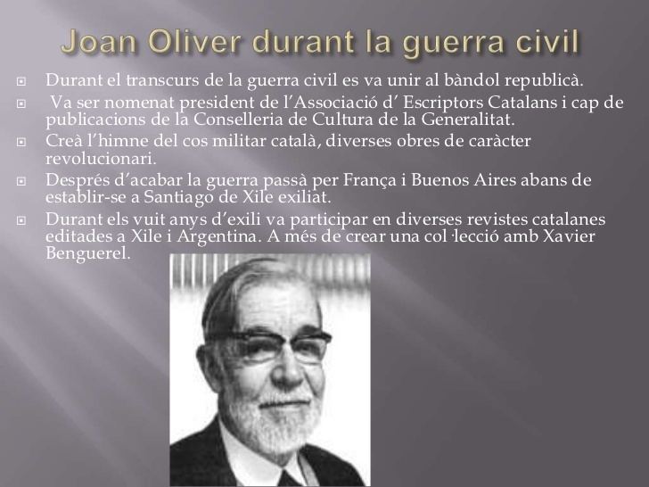 Joan Oliver i Sallarès Joan Oliver i Sallars 1899 1986