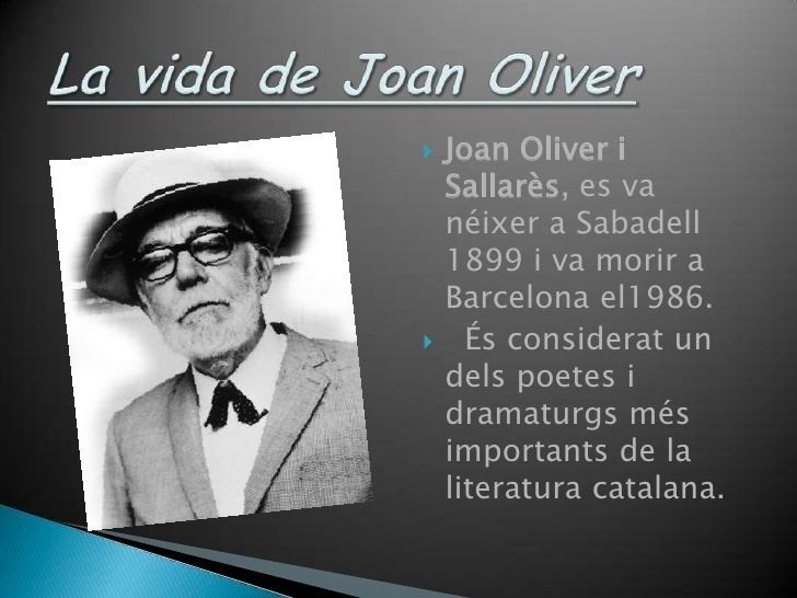 Joan Oliver i Sallarès Joan oliver