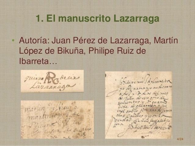 Joan Perez de Lazarraga Presencia e influencia del castellano en el manuscrito Lazarragaaurk