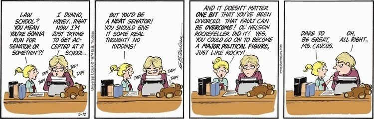 Joanie Caucus DownWithTyranny Doonesbury Watch When Joanie Caucus applied to