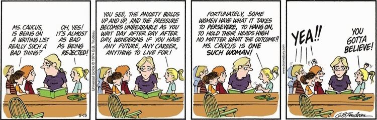 Joanie Caucus Doonesbury Watch When Joanie Caucus applied to law school Al