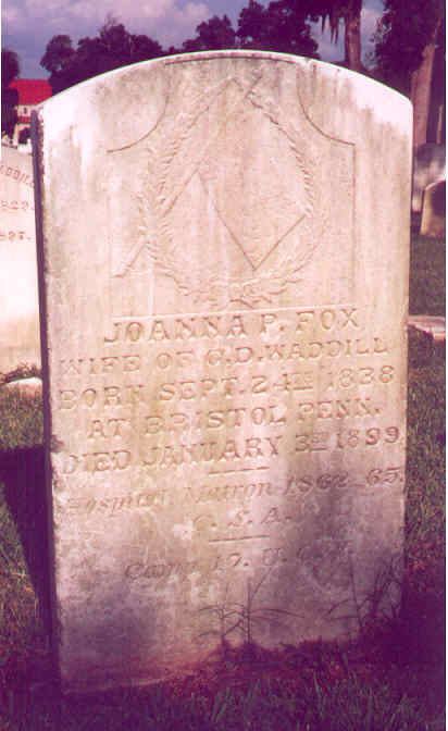 Joanna Fox Waddill Joanna Fox Waddill 1838 1899 Find A Grave Memorial