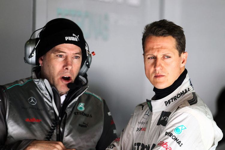 Jock Clear Michael Schumacher with race engineer Jock Clear Formula