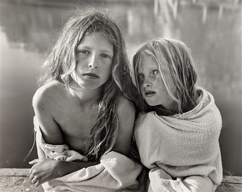 Two little girls, a photograph by Jock Sturges.