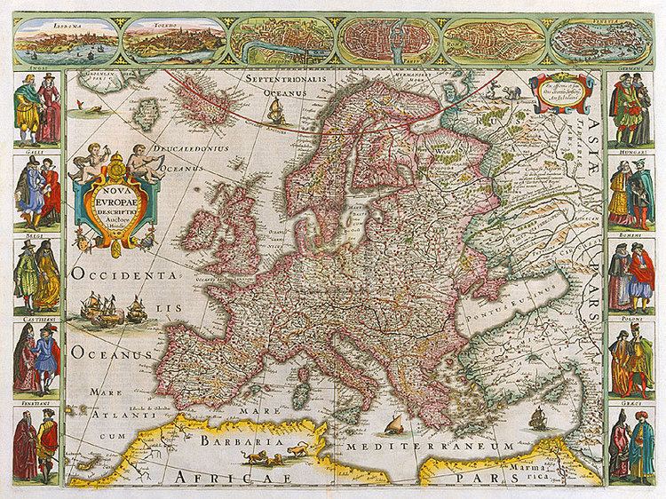 Jodocus Hondius Jodocus Hondius Nova Europae Descriptio 1623 Detail