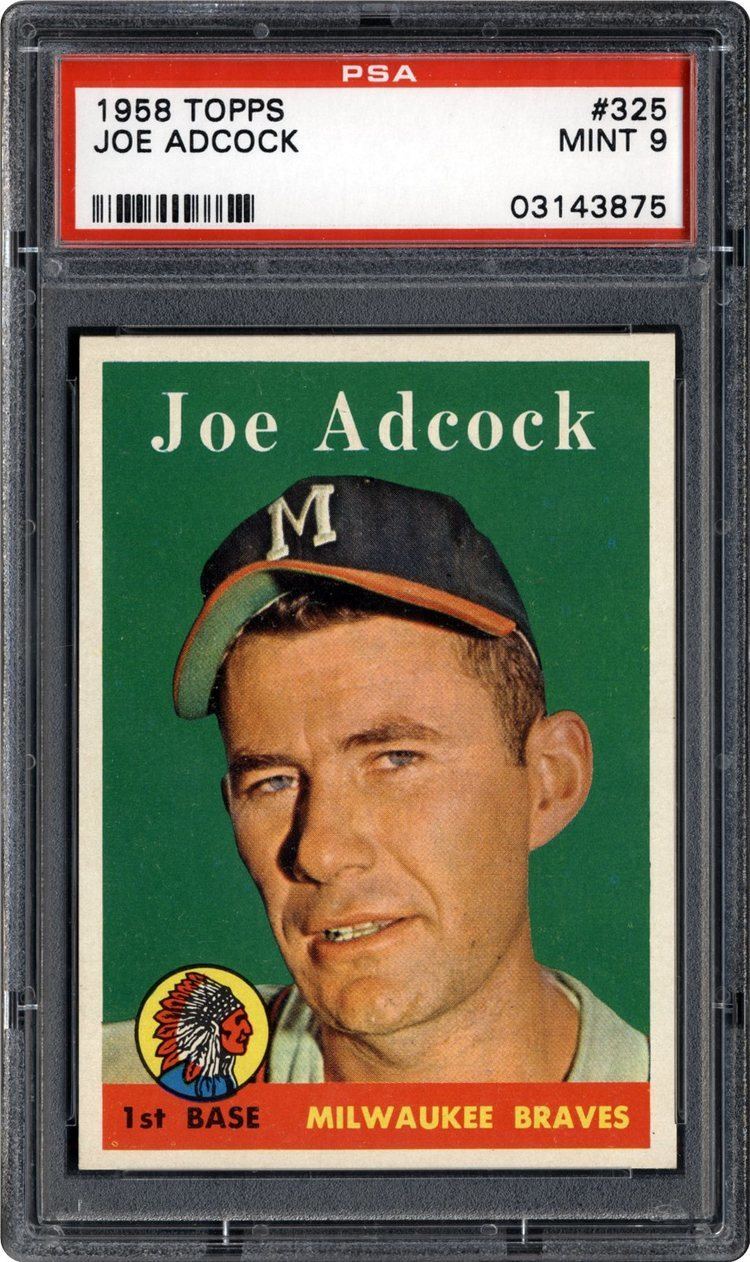 Joe Adcock 1958 Topps Joe Adcock PSA CardFacts