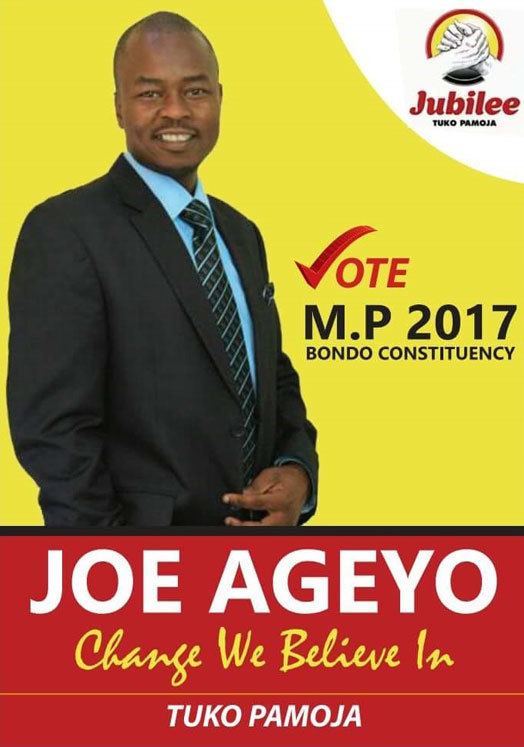 Joe Ageyo KTNs Joe Ageyo disowns Jubilee election poster Nairobi News