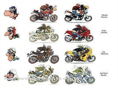 Joe Bar Team 's Characters and their bikes