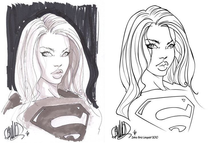 Joe Benitez Joe Benitez Supergirl Inked by EricLinquist on DeviantArt