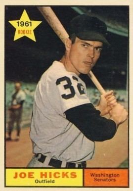 Joe Hicks (baseball) 1961 Topps Joe Hicks 386 Baseball Card Value Price Guide