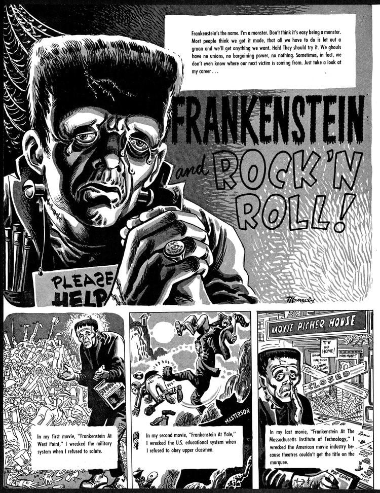 Joe Maneely FourColor Shadows Frankenstein and Rock 39N RollJoe